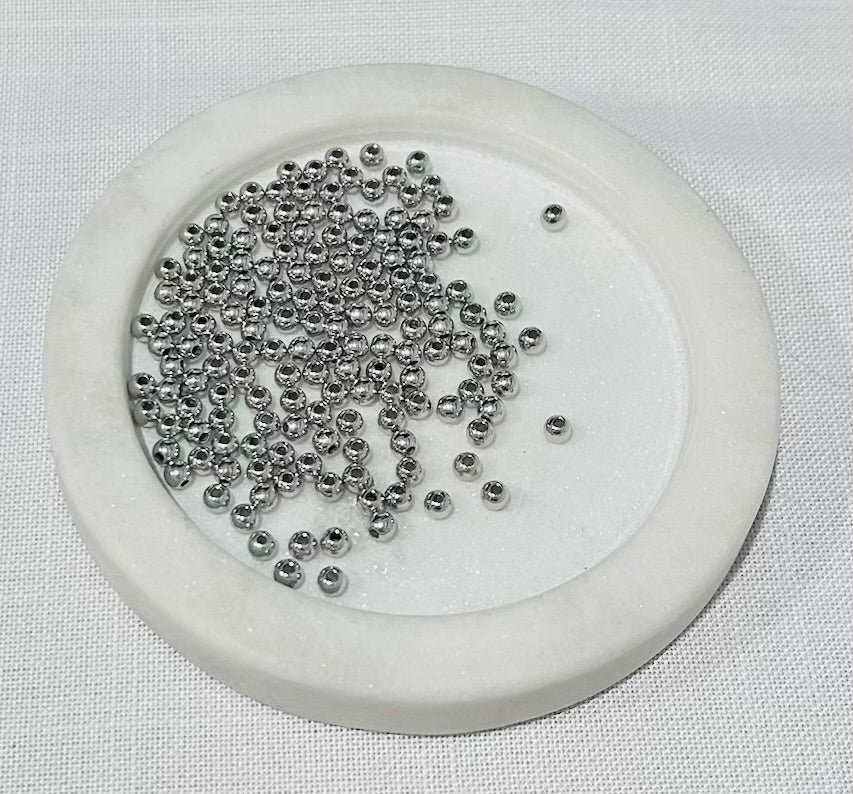 4mm Silver Beads - 5 grams