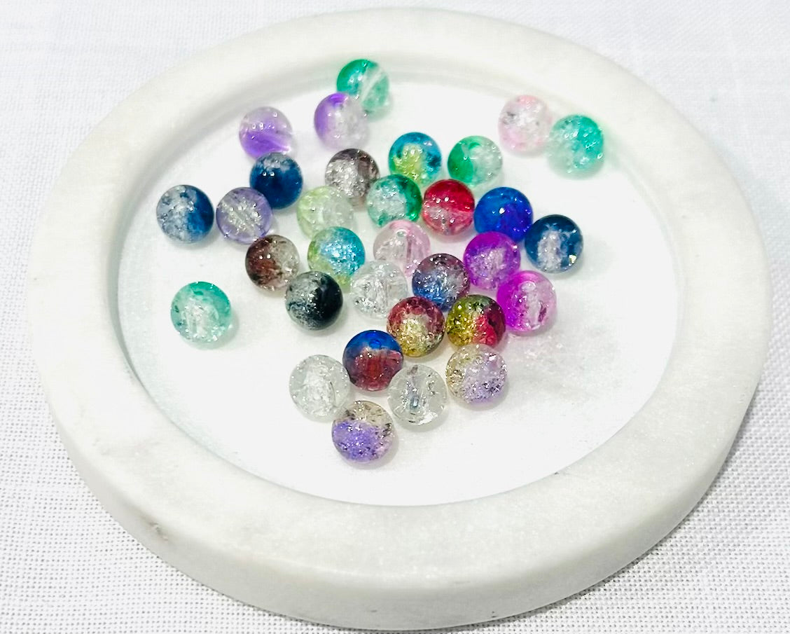 8mm Glass Beads - 20g