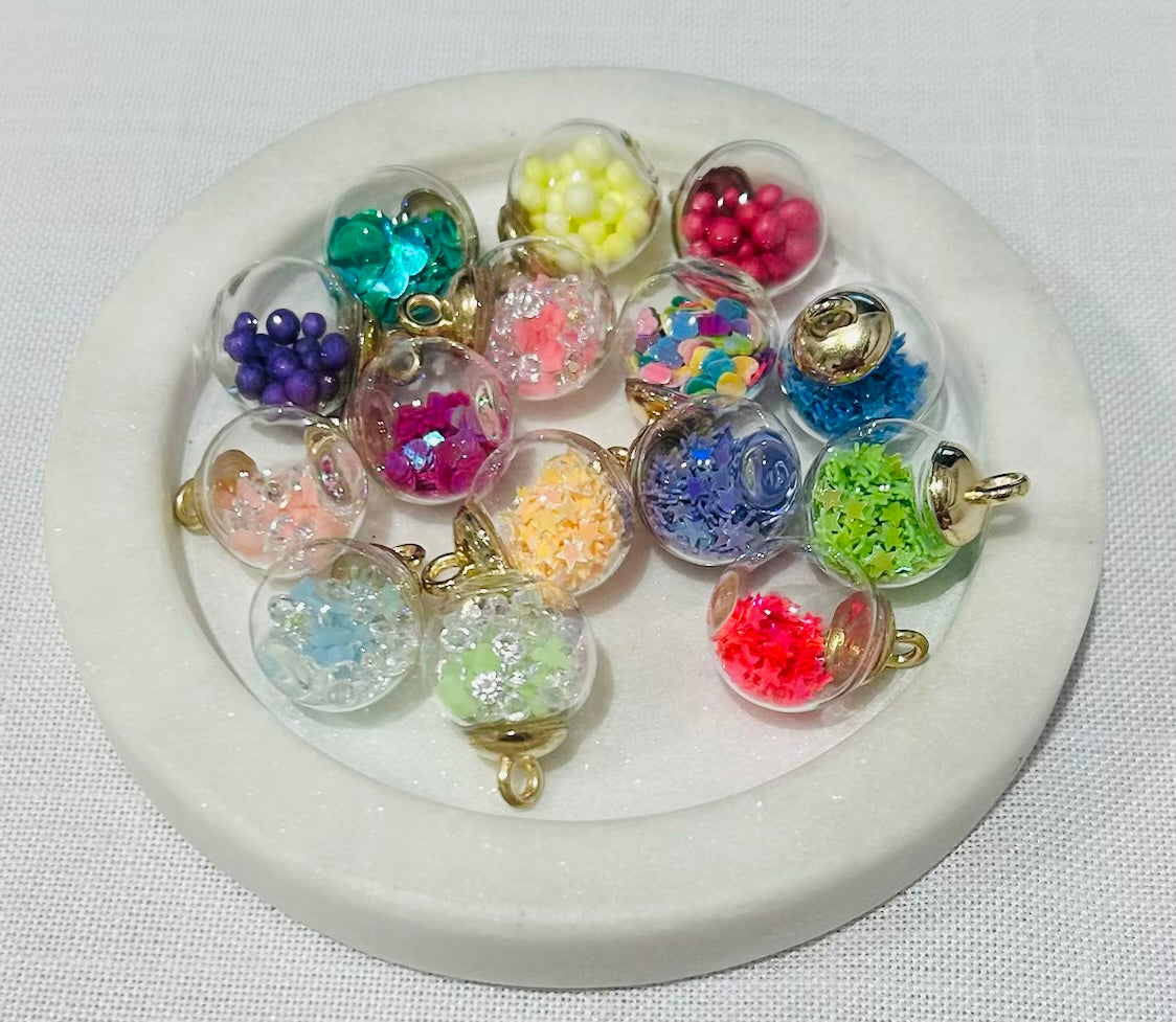 Glass Bauble Pendant - 10 pack