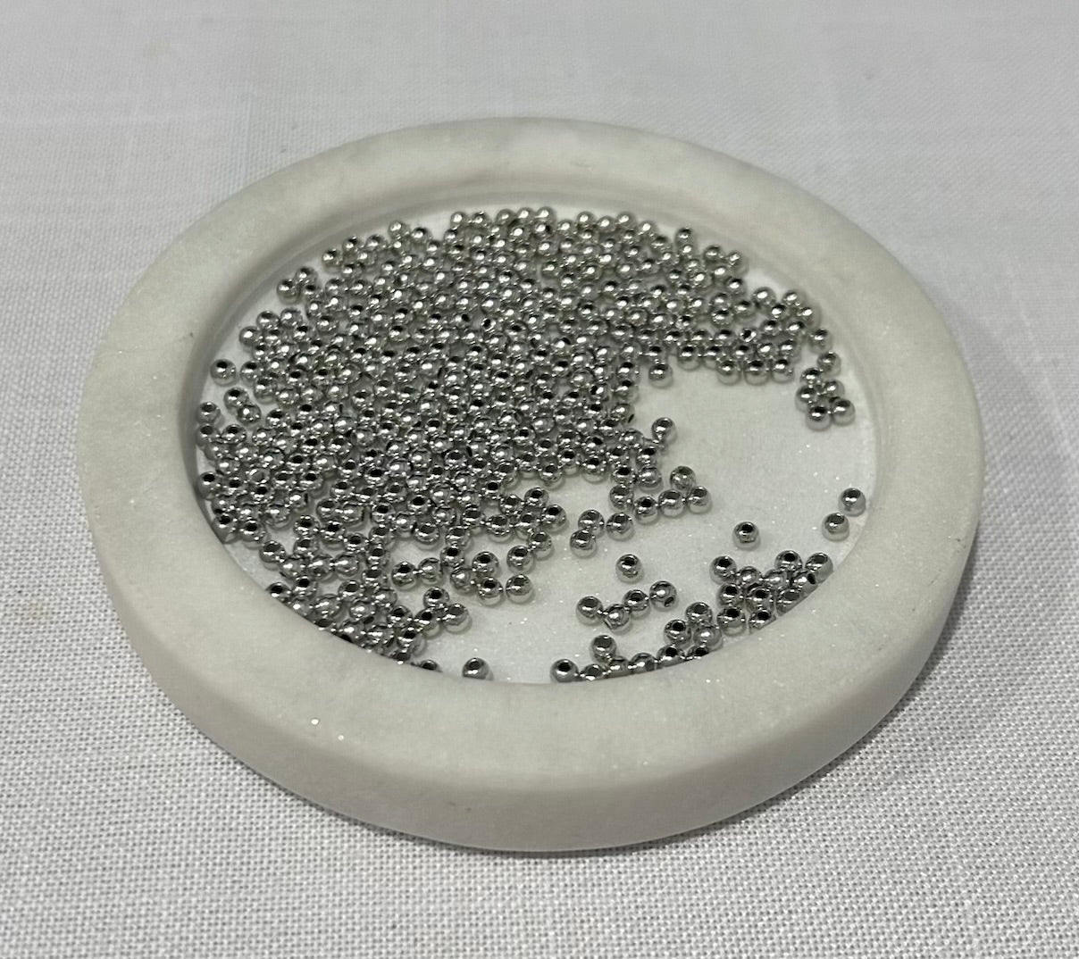 3mm Silver Beads - 5 grams