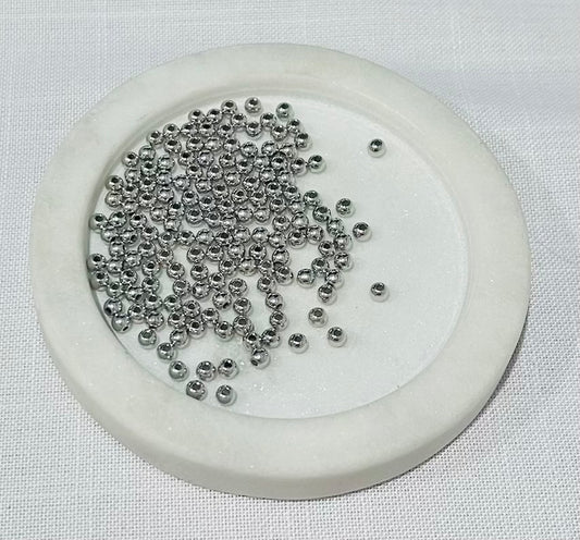 4mm Silver Beads - 5 grams